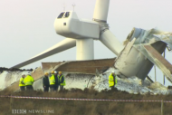Wind turbines collapse