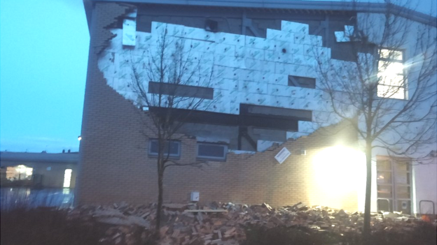 Edinburgh school wall collapse