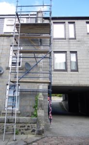 Ladder not tied on properly