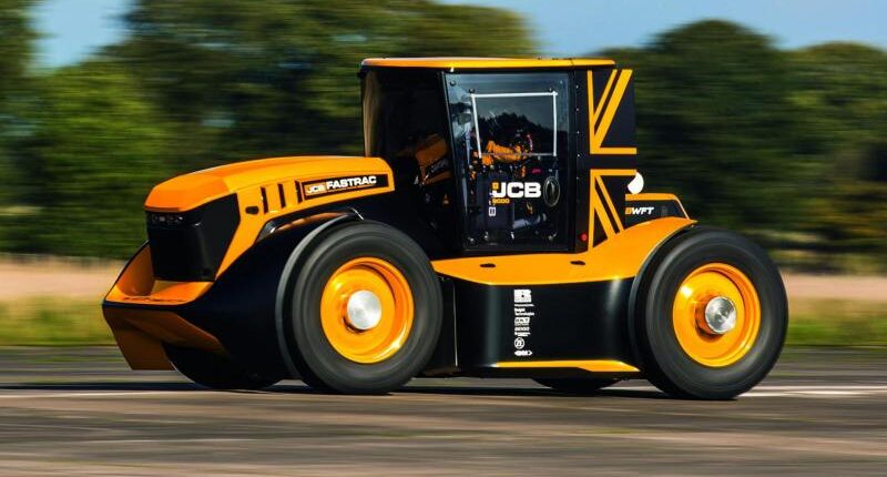 The new JCB built at the stafford based company is the fastest in the world