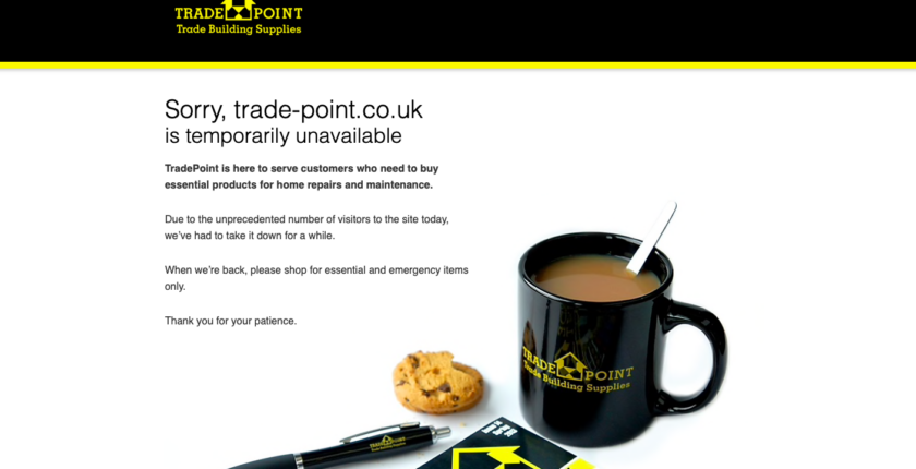 Trade point website down after surge in demand