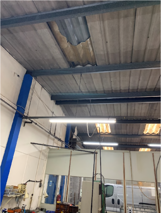 The height that the worker fell through