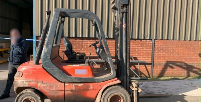 Roofer dies after falling from forklift