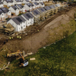 The telehandler at a site in Glasgow