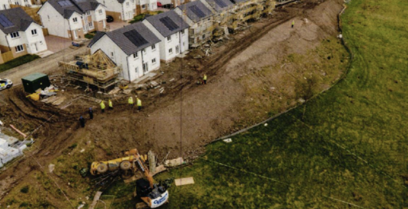 The telehandler at a site in Glasgow