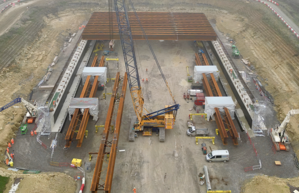 Foundations and beams going in