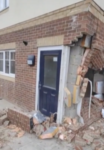CB Rampage Causes Major Damage to New-Build Homes in Darlington (Video)