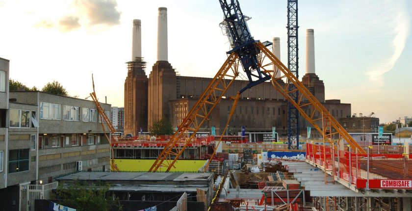 The collapsed crane at a construction site in Battersea Park Road, south west London, were two men have died and a third suffered minor injuries following the incident.